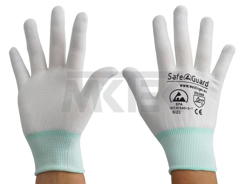 ESD vysoko kvalitné rukavice JNW-100 biele