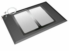 ESD podlahová rohož pre elektródu SGT, disipatívna, čierna, 760 x 660 x 12 mm