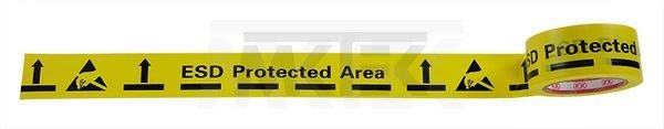 Podlahová značkovacia páska "ESD Protected Area", žltá, 50mm x 33m, samolepiaca
