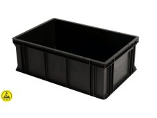 ESD Stohovateľná prepravka WEZ 6420.007. 600x400x212mm