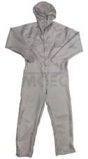 Overal pre Cleanroom, šedý, s kapucňou, OV-KA-GR