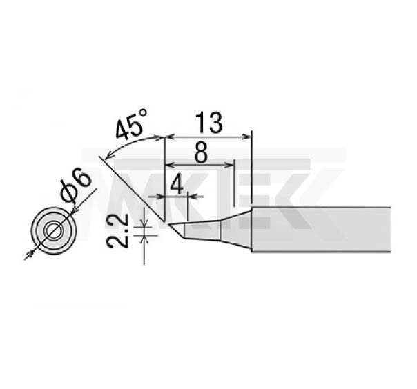 Spájkovací hrot GOOT PX-2RT-2BC