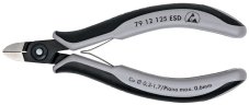 ESD Precízne bočné štipacie kliešte pre elektroniku 79 12 125, 125 mm