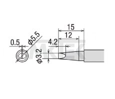 Spájkovací hrot GOOT PX-2RT-3.2D
