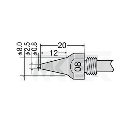 Odspájkovací hrot GOOT TP-100N-08