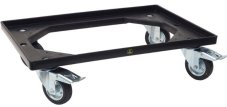 ESD Transportný podvozok plastový čierny 610 x 410 mm