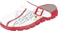 ESD Clogs, profesionálna obuv Dynamic, biela a červená