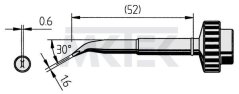 ERSA spájkovací hrot, uhol 30°, v tvare sekáča, 1.6 mm