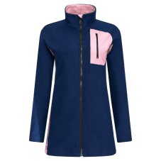 ESD Fleecová bunda dámska na dlhý zips, tmavomodrá/ružová, Safeguard