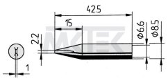 Spájkovací hrot ERSA, rovný, v tvare sekáča, 2.2 mm