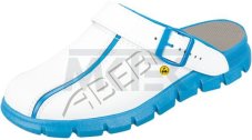 ESD Clogs, pracovná obuv Dynamic, biela a modrá
