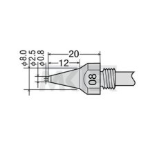 Odspájkovací hrot GOOT TP-100N-08