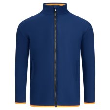 ESD Fleecová bunda na dlhý zips, tmavomodrá/oranžová, Safeguard