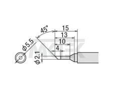 Spájkovací hrot GOOT PX-2RT-2CR