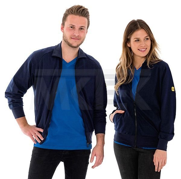 ESD mikina na zips, tmavomodrá