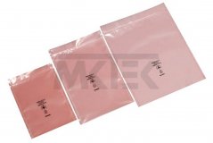Ružové antistatické uzatvárateľné sáčky 254x356mm 50um ZIP