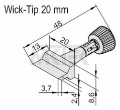 Spájkovací hrot ERSA pre i-Tool, Wick-Tip, 20.0 mm