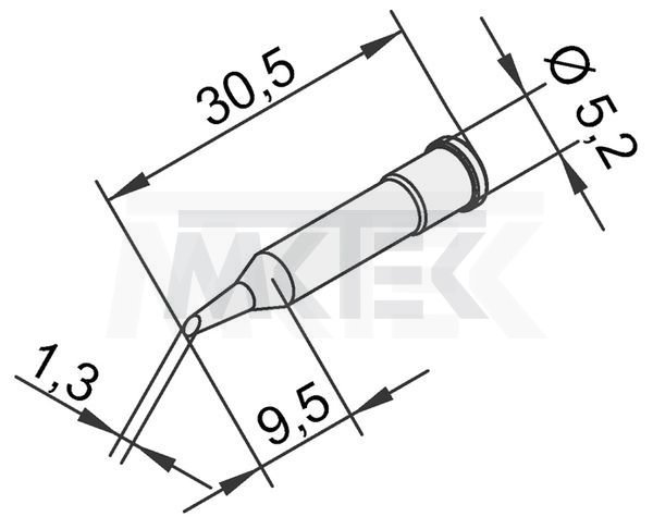 Spájkovací hrot ERSA pre i-Tool, rovný, skosená špička, 1.3 mm