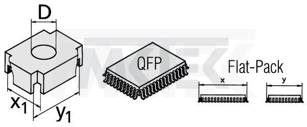 SMD odspájkovacia hlava CSF-Q, 19.6 x 19.6 mm