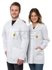 ESD krátky plášť biely Pro Line