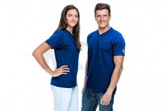 ESD tričko s výstrihom do V, kráľovská modrá, SafeGuard PRO
