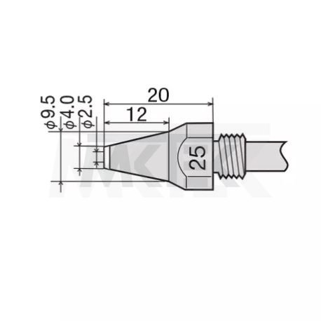 Odspájkovací hrot GOOT TP-100N-25