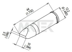 Spájkovací hrot ERSA pre i-Tool HighPower, rovný, 10 mm