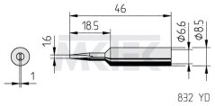 Spájkovací hrot ERSA, rovný, v tvare sekáča, ERSADUR-LF, 1.6 mm