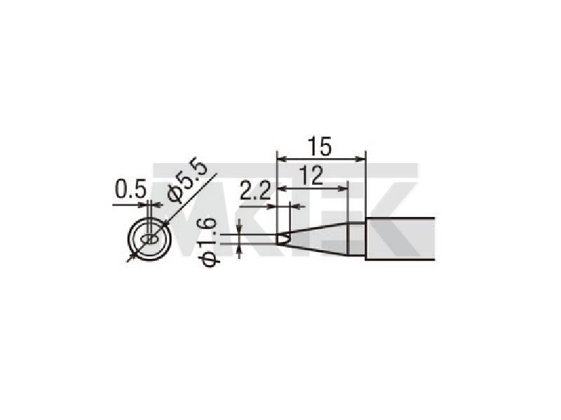 Spájkovací hrot GOOT PX-2RT-1.6D