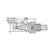 Odspájkovací hrot GOOT TP-100N-08