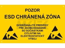 Tabuľa ESD CHRÁNENÁ ZÓNA