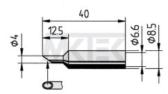 ERSA spájkovací hrot PowerWell s jamkou, rovný, 4.0 mm