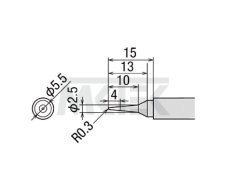 Spájkovací hrot GOOT PX-2RT-SB
