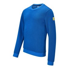 ESD Mikina s výstrihom do V, kráľovská modrá, Safeguard SafeComfort