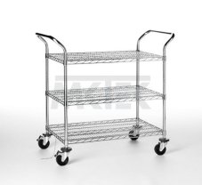 ESD vozík s drôtenými 3 policami