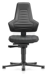 ESD stolička NEXXIT 1, integrálna pena, čierna, bez rukovätí