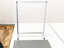 ESD deliaca stena z polykarbonátu s hliníkovým rámom veľkosť S 750 x 750 mm SafeGuard