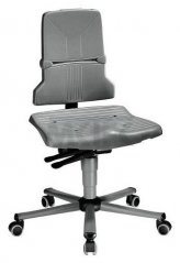 ESD stolička Sintec 2 so synchrónnou technológiou, čadičovo sivá