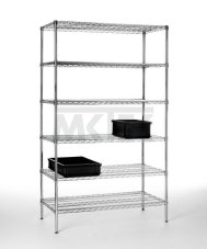 ESD drôtený regál 457x907x2000mm, 6 políc