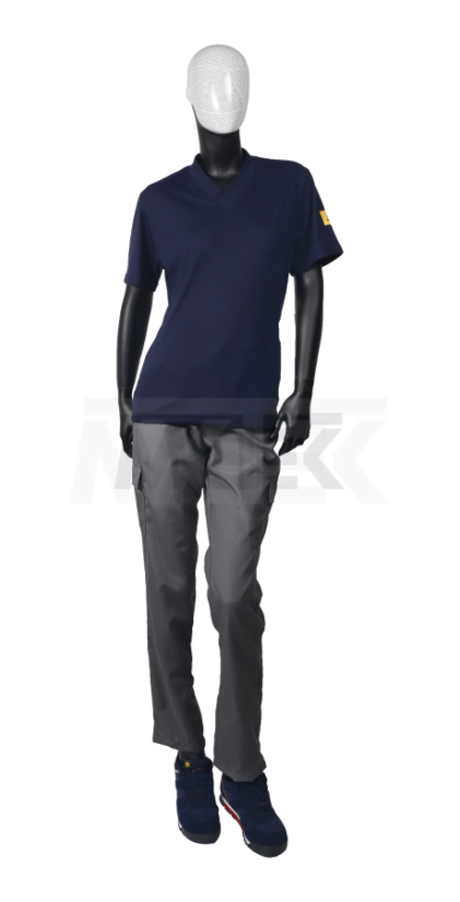 ESD dámske tričko TGOF s výstrihom V,  krátkym rukávom, bez vrecka