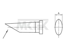 LT DD 45° Spájkovací hrot 4 mm