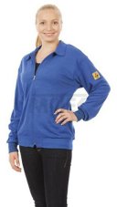 ESD mikina s dlhým rukávom, modrá