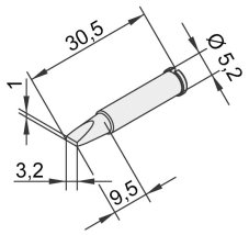 Spájkovací hrot 0102CDLF32/SB