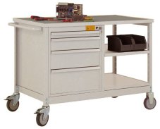 ESD Dielenský vozík so 4 zásuvkami 1135 x 590 x 813 mm