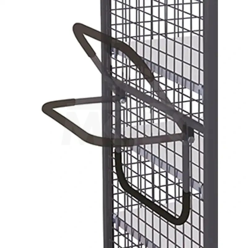 ESD antistatický skriňový vozík s policami VARIOFIT, s dverami, 1315 x 830 x 1810 mm - steny zo sieťoviny, uzamykateľný
