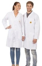 ESD Pracovný plášť AM160 unisex, biely
