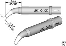 Spájkovací hrot 0550608 C-30D JBC