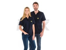 ESD polokošeľa, námornícka modrá/čierna, Safeguard PRO PLUS