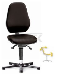 ESD stolička BASIC 1 so sklonom sedadla, trvalo vodivá, imitácia kože