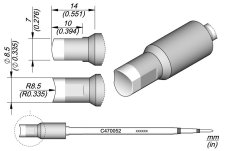 Spájkovací hrot C470052 JBC